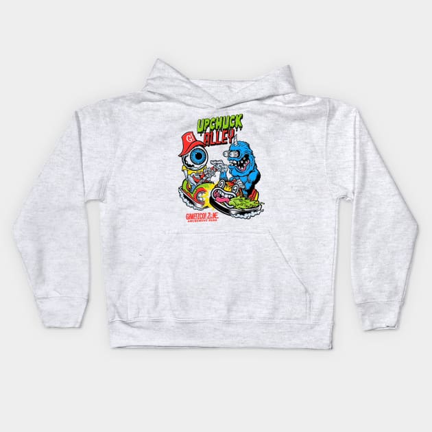 Upchuck Alley - front/back Kids Hoodie by GiMETZCO!